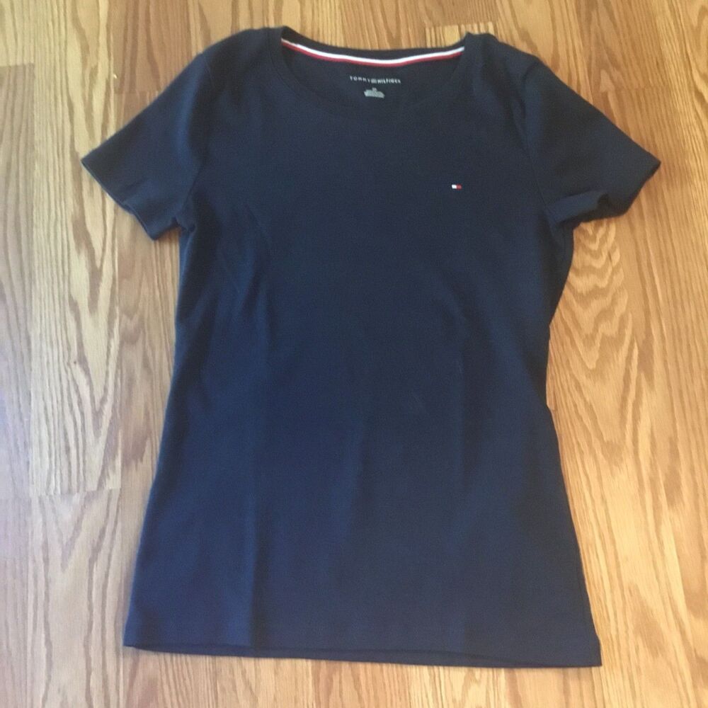 Tommy Hilfiger Woman's Top Navy 100% Cotton Size Small/Petite